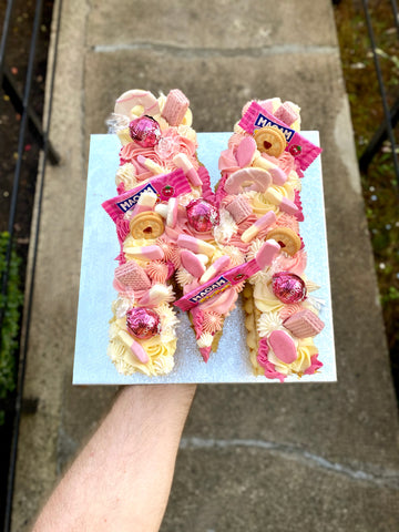 Letter Cake - Sweetie topped